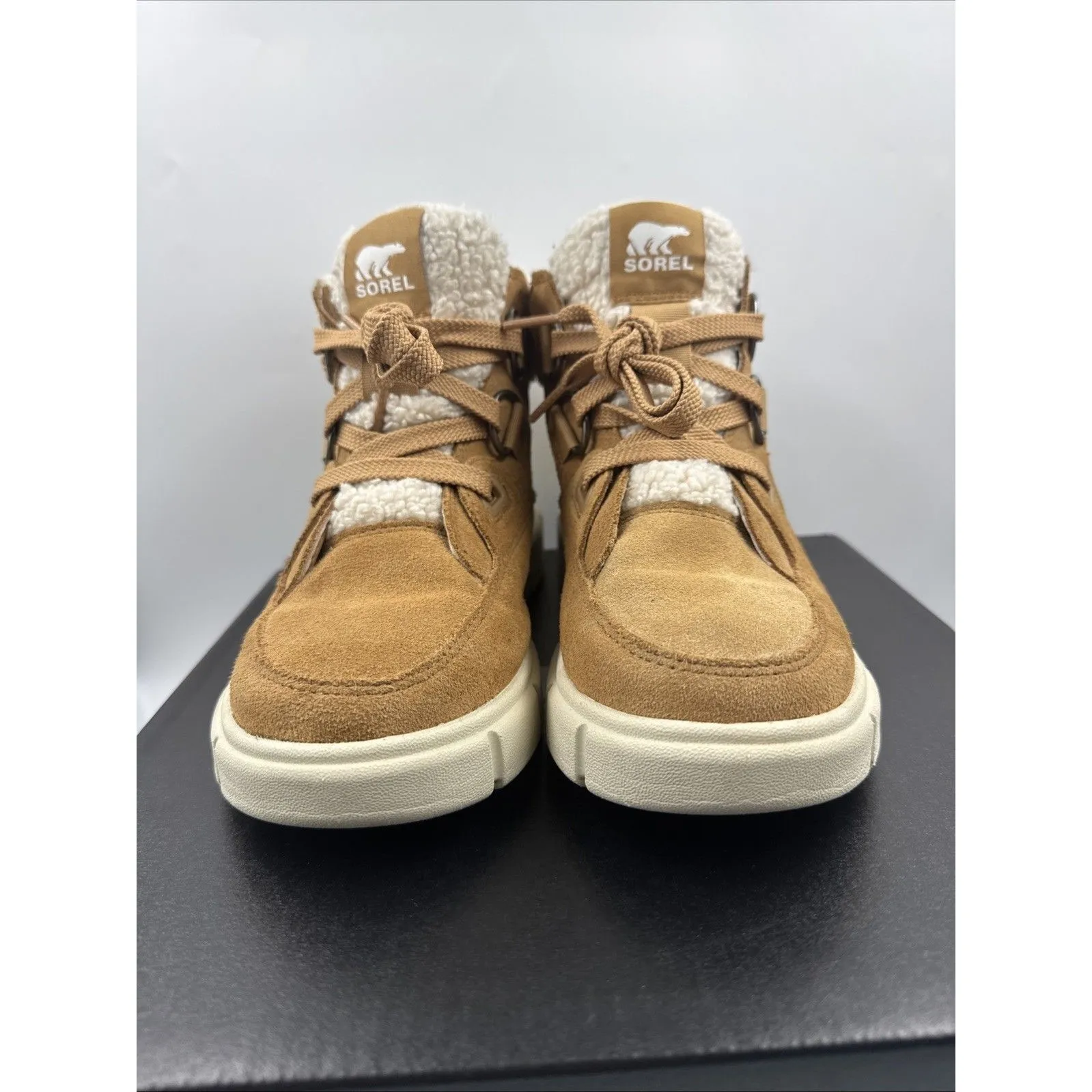 Sorel Explorer III NW Lace Up Waterproof Womens Boot Tawny Buff/Sea Salt Size 7 - Image 2