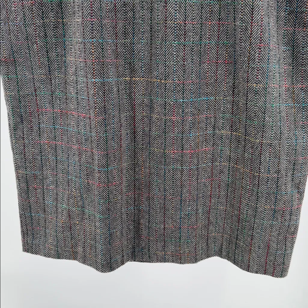 Norton McNaughton Multicolor Tweed pencil Skirt knee length 14 vintage wool - Image 6