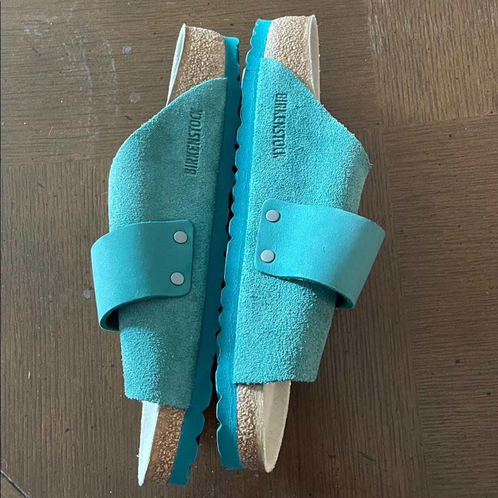 NWOT Birkenstock Women's Sandals Kyoto Nubuck-Suede Leather Size 39 8-8.5 - Image 9