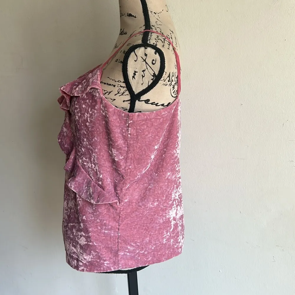 J. Crew Sleeveless Crushed Velvet Bubblegum Pink Top Size Medium NWT - Image 10
