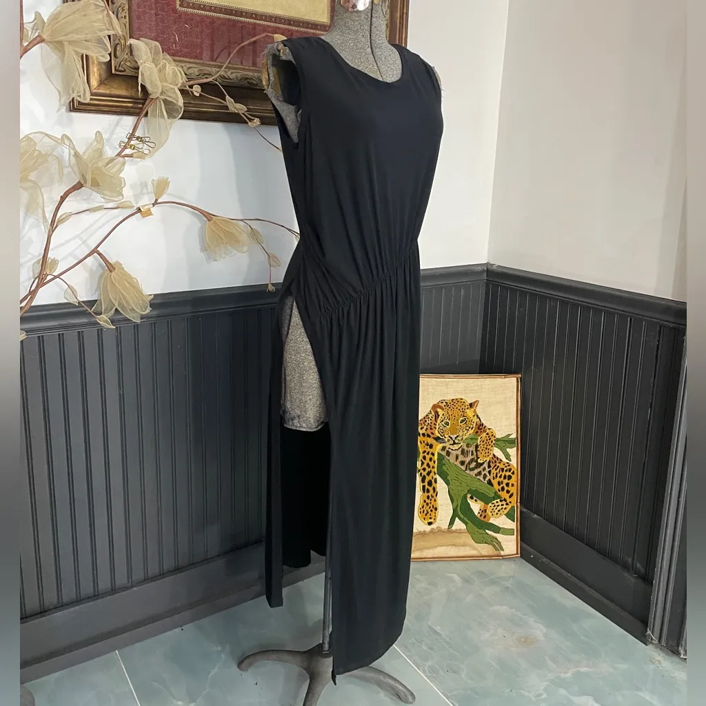 Peruvian Connection Twyla Sleeveless Long Jersey Tunic Dress Lagenlook - M ๐งก๐ - Image 7