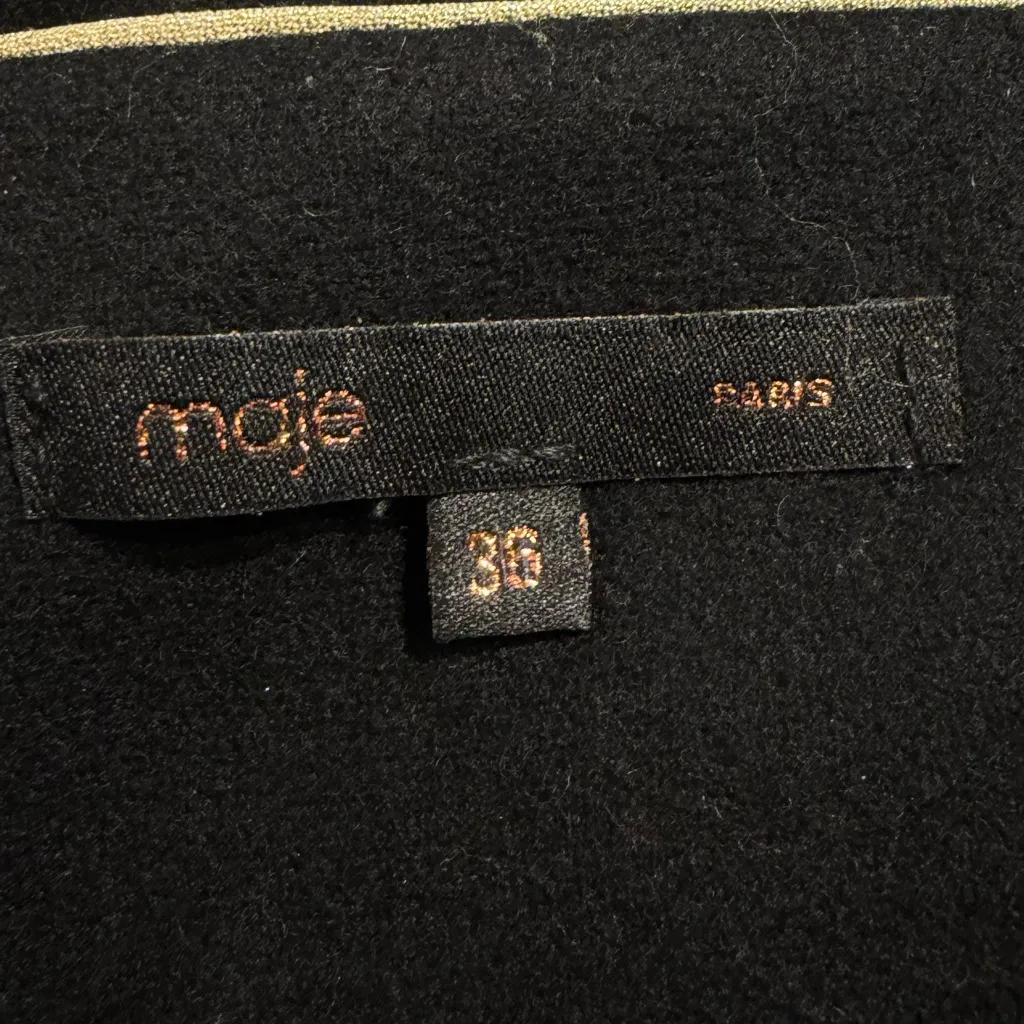 Maje Black Pea Coat for Women - Image 8