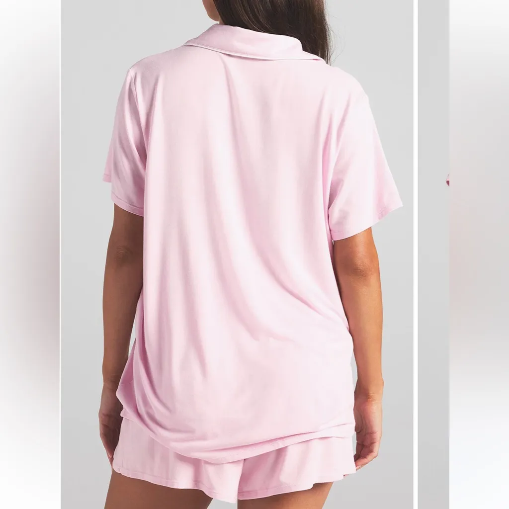 Skims Soft Lounge Cherry Blossom PJ Set Pink NWT Baby Pink NEW W TAGS - Image 4