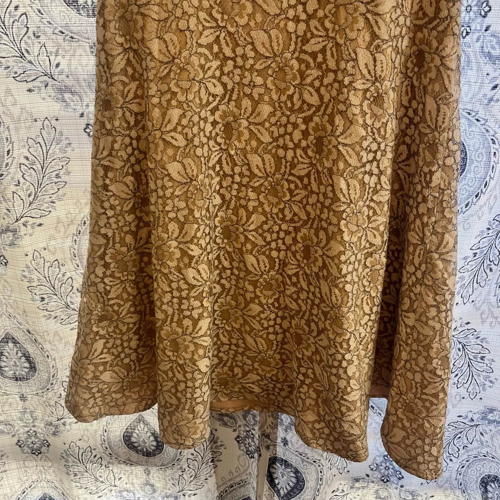 Antonio Melani Tan Lace Dress‎ Size 4 - Image 5