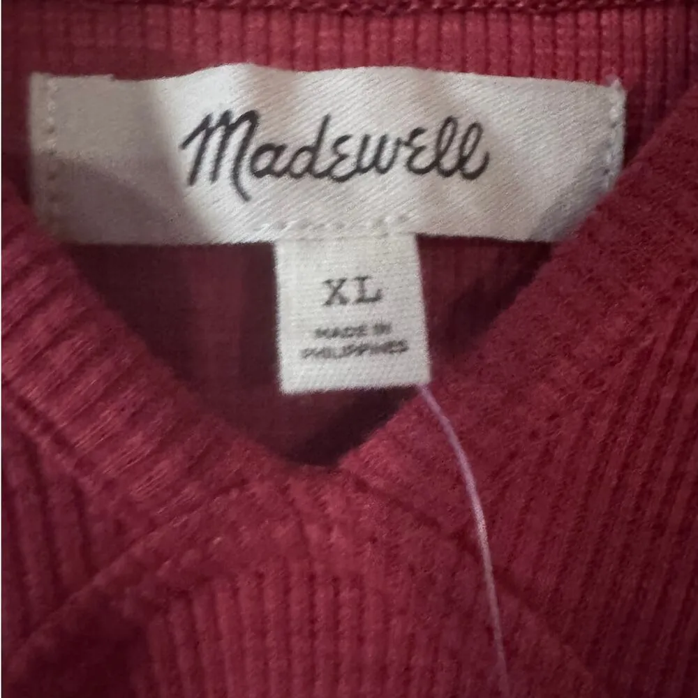 Madewell Women's Ribbed Deep V Bodysuit - XL, NWT ($45 Retail) tank - Image 3