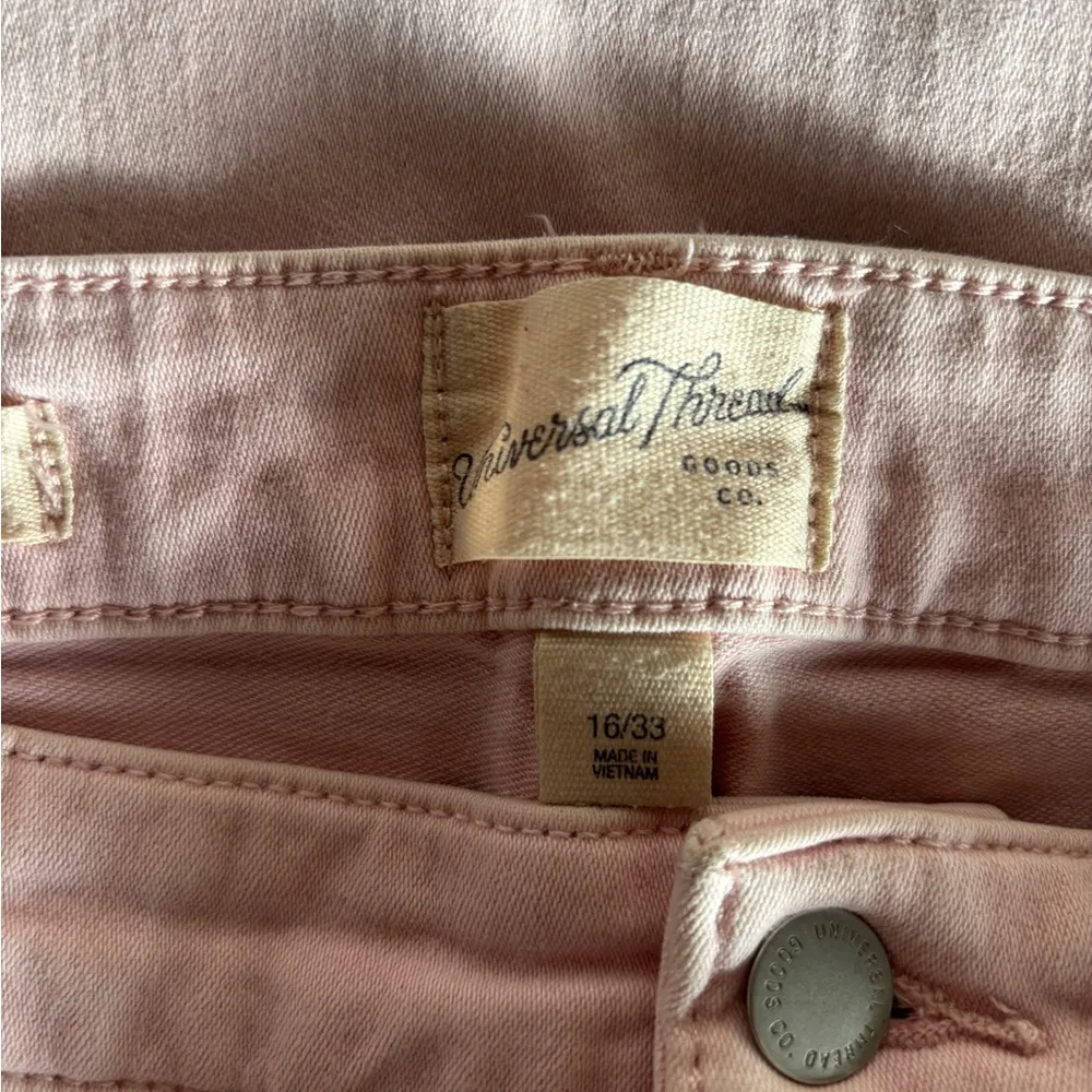 Universal Thread Pink Button-Up Jean Pants size 16 - Image 3