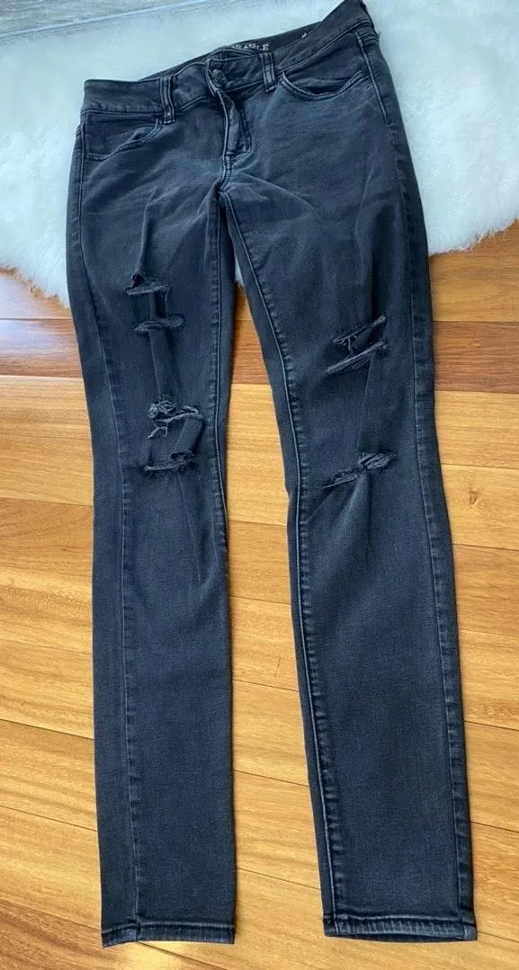 American Eagle Outfitters Mid rise Black Jeggings - Image 2