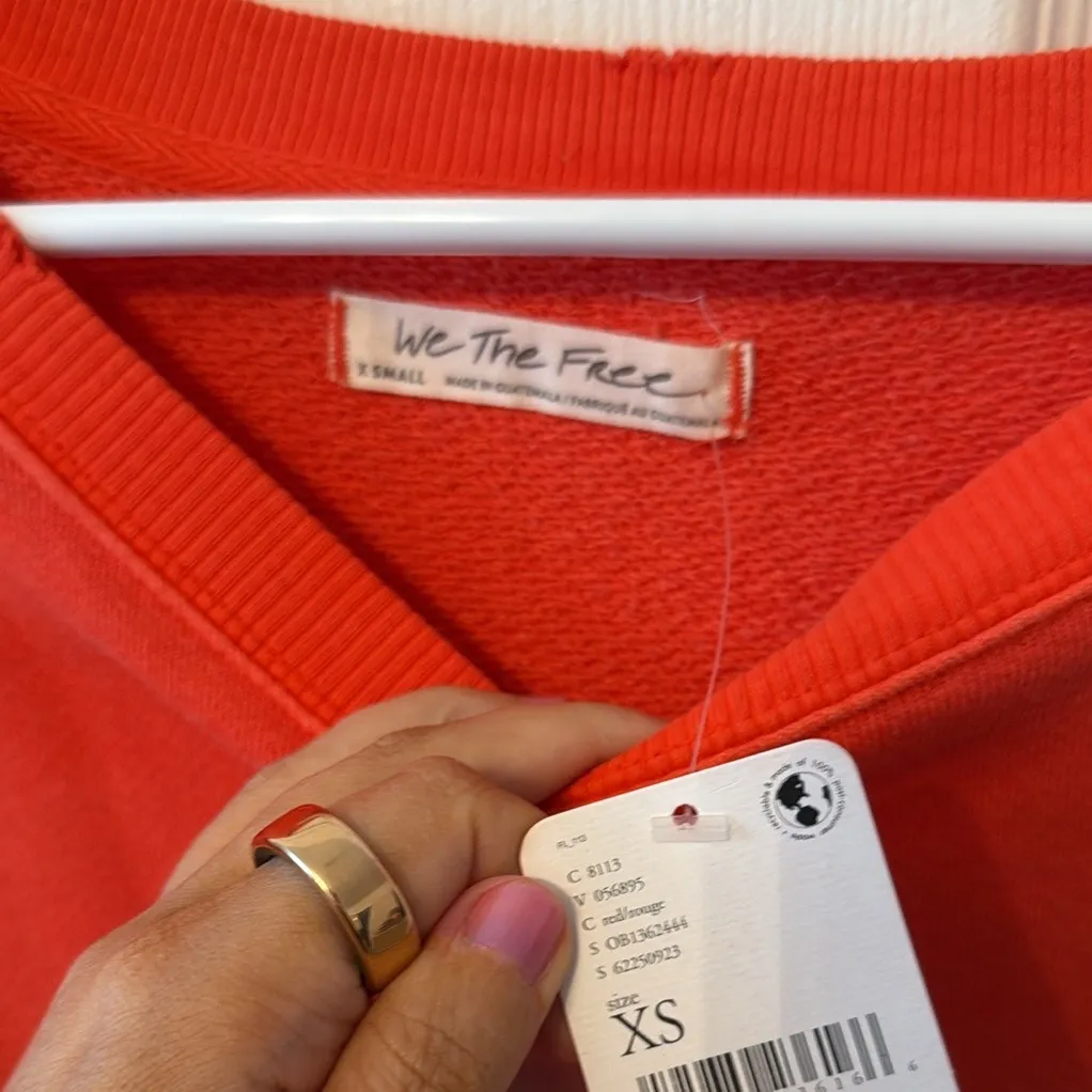 Free People We The Free Camden sweatshirt in Scarlett Sun - Image 7