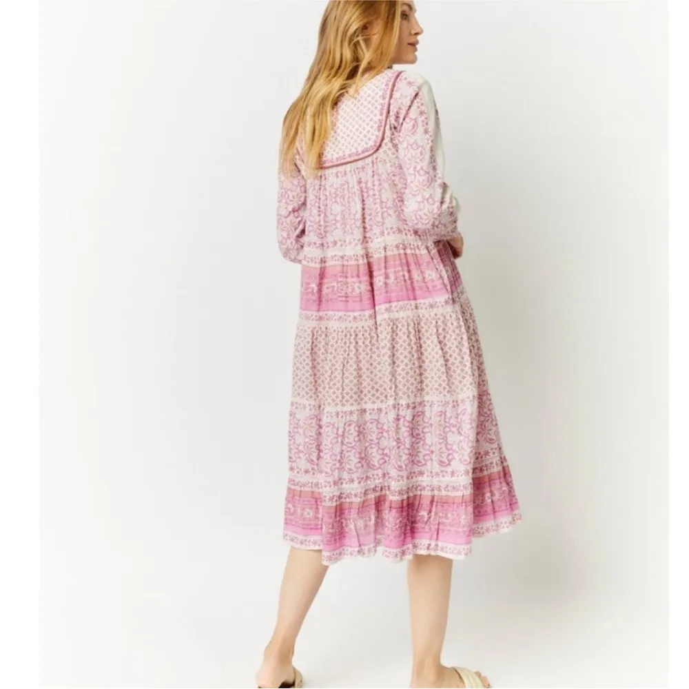 Matta NY Nikita midi dress in pink coral NWT Orange Size XS - Image 3