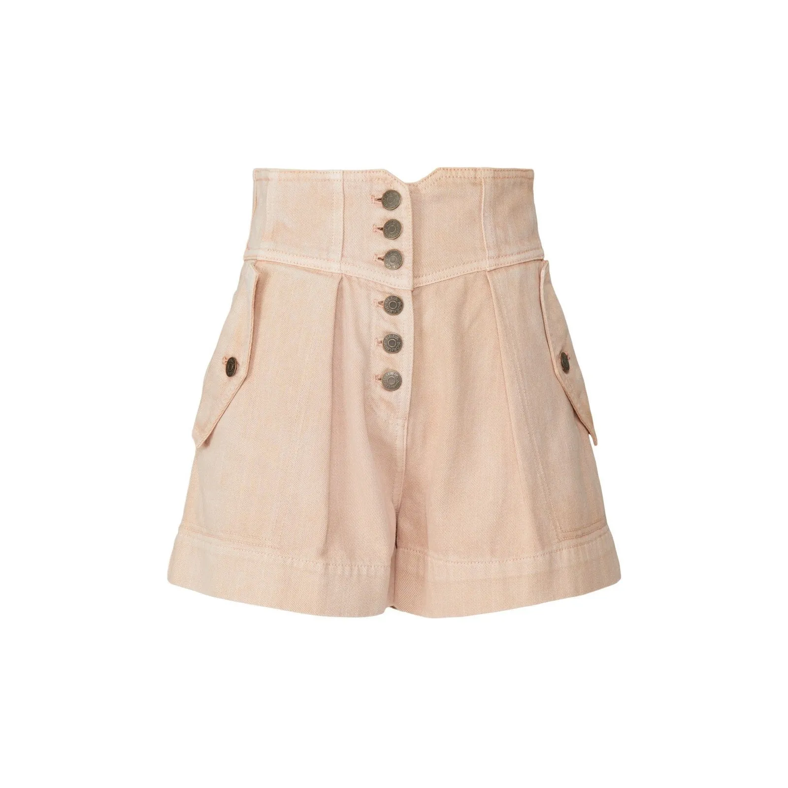 Ulla Johnson Alvin High Waist Pink Pleated Button Fly Shorts Size 2 - Image 5