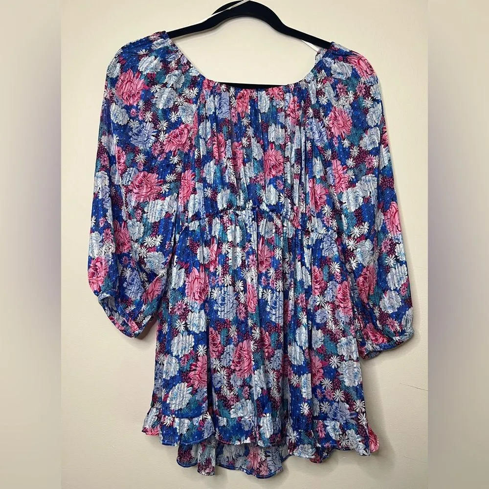 Umgee USA Floral Print‎ Boho Blouse Size Small NWT - Image 6