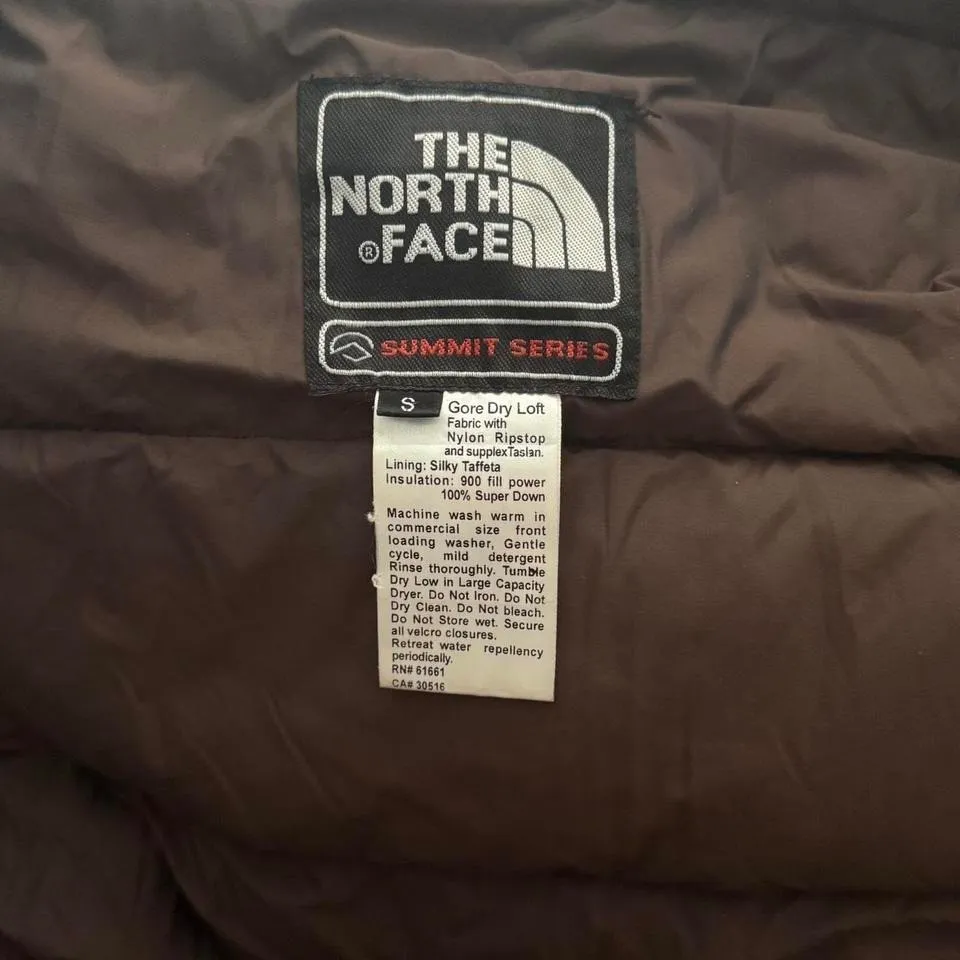 The North Face Summit Series 900 Goose Down Jacket Black Womens Men's Small/Med - Image 2