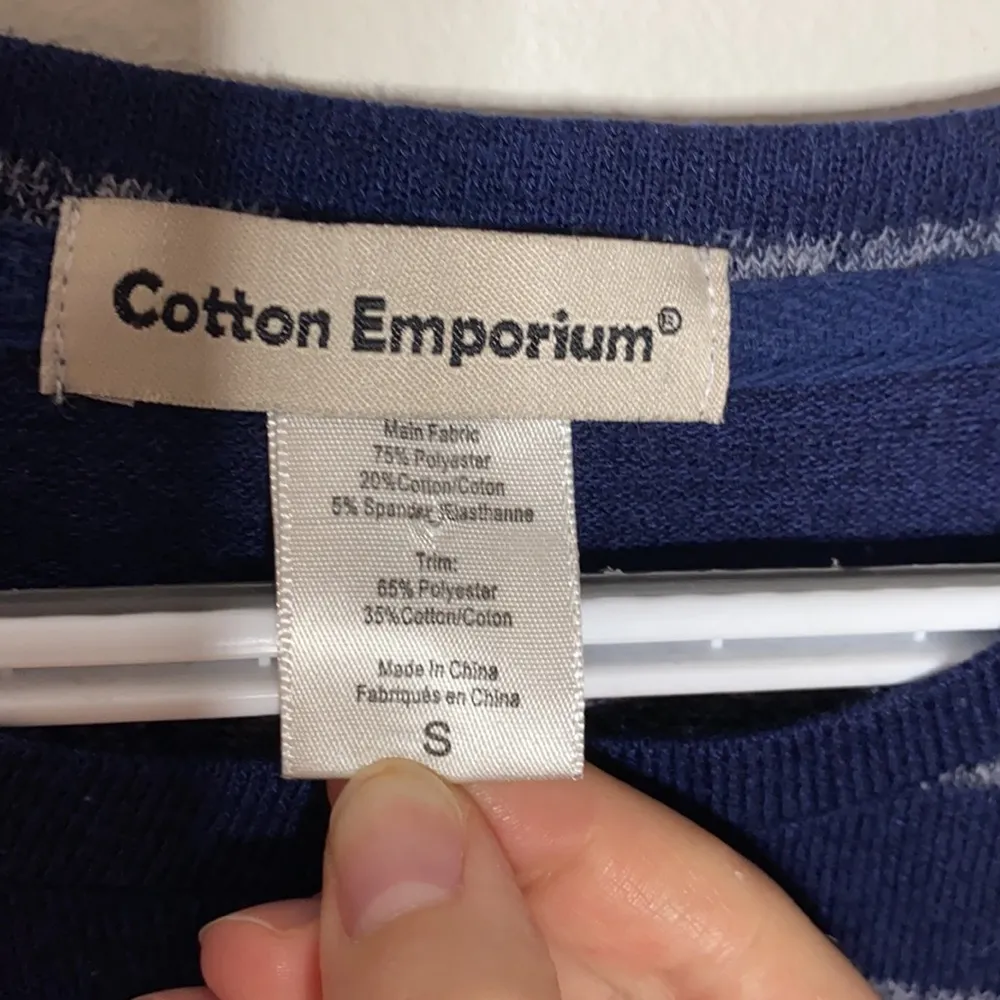 Cotton Emporium striped crop shirttail sweater size S - Image 5