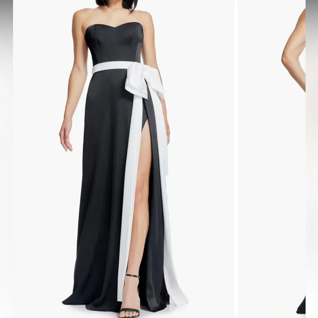 Dress The Population Athene Bow Waist Strapless Gown Size M - Image 2