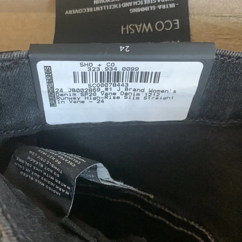 K brand 1212 runway super high rise slim straight black jeans - Image 4