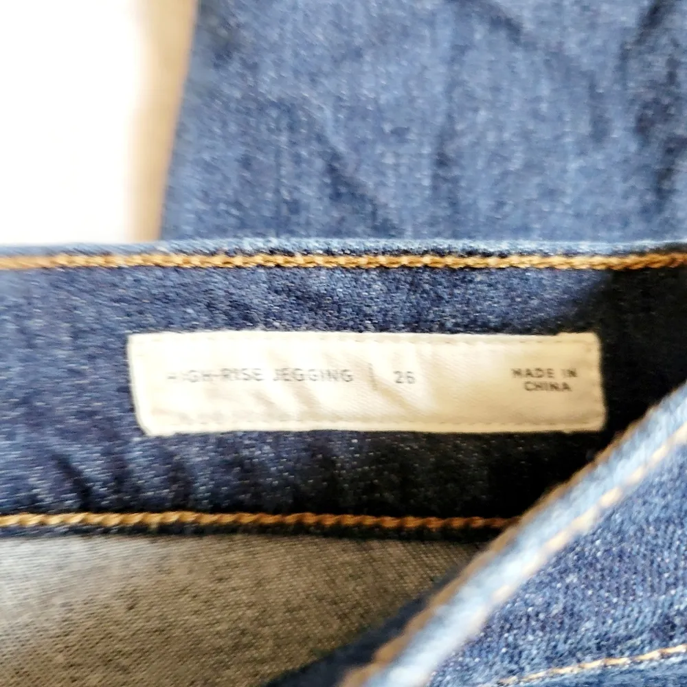 Pacsun dark wash high rise jeggings size 26 - Image 6