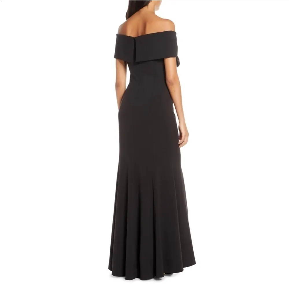 Eliza J Black Bow Twist Maxi Dress Formal Gown 6 - Image 2