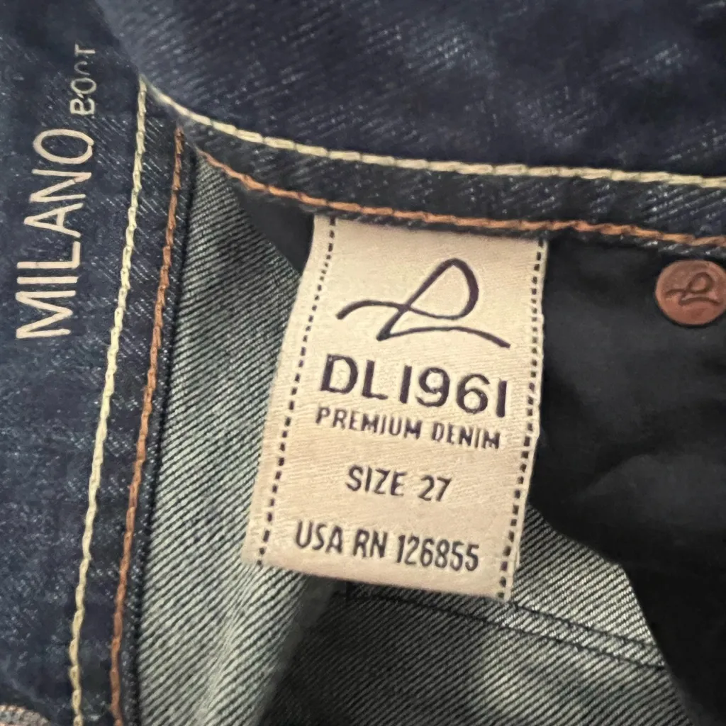 DL1961 Jeans Milano Boot Cut Blue Womens 4 Way Stretch 360 Comfort - Image 8