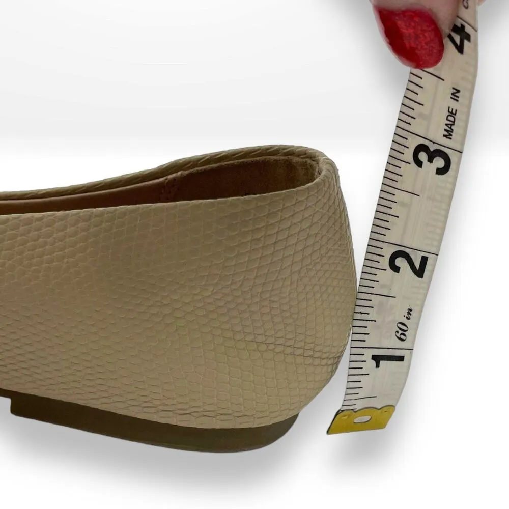 MIX NO 6 Tan Gator Pattern Round Toe Flats - Image 6