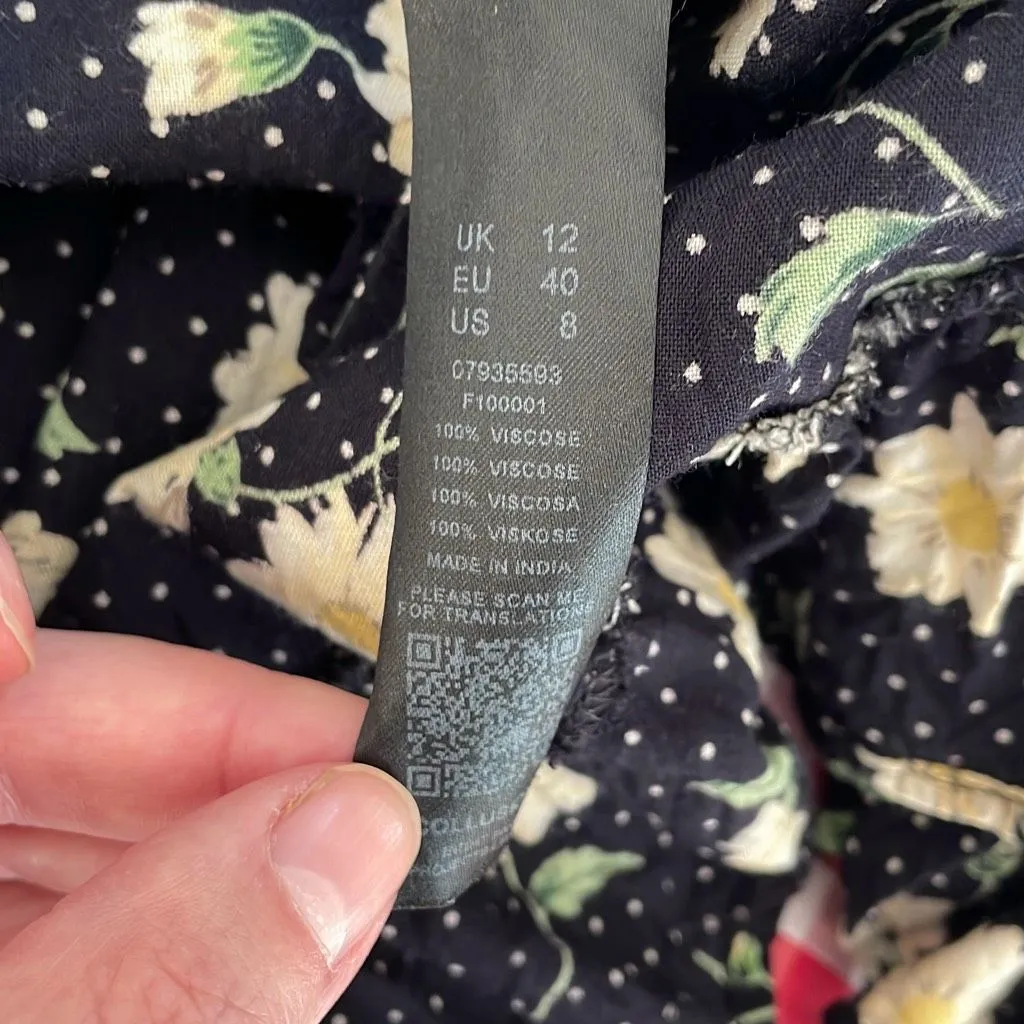 ASOS Collusion Floral Printed Shirred Skater Dress 8 - Image 10