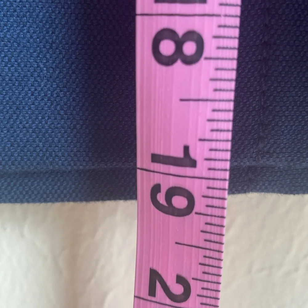 Tory Burch Navy Twill A Line Skirt Belted 6 NWT lined cotton linen spandex - Image 8