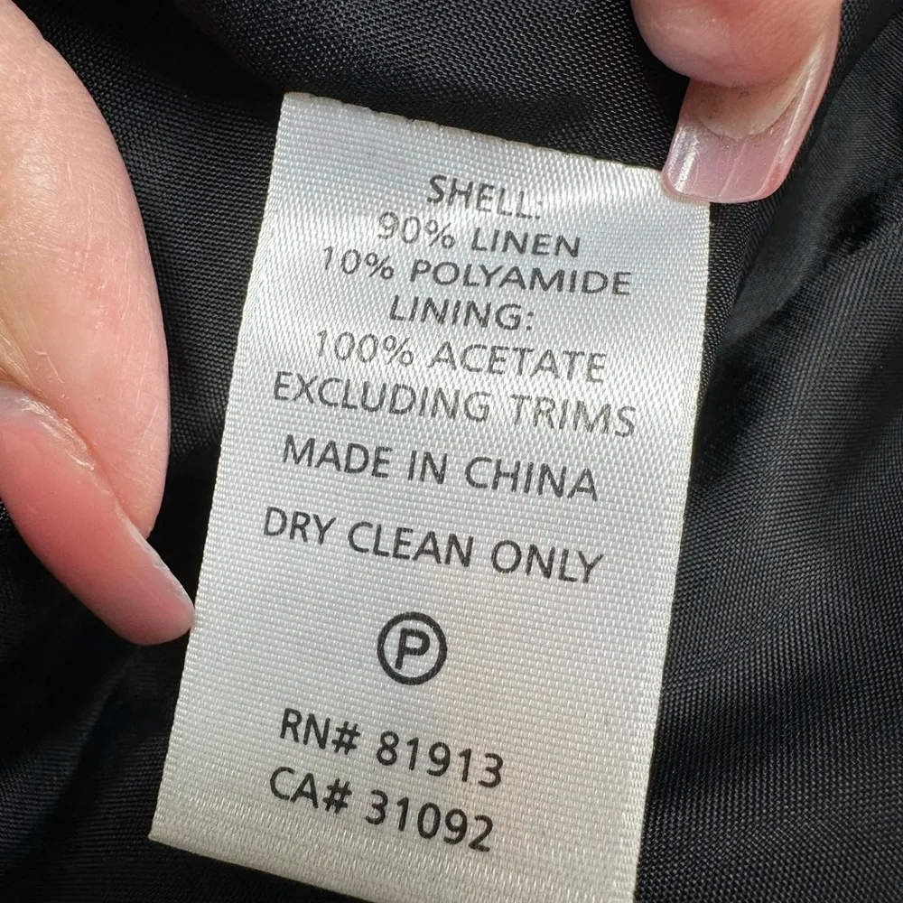 Tracy Reese New York Black Linen Draped Skirt Women’s Size 4 Small S NWT $270 - Image 11