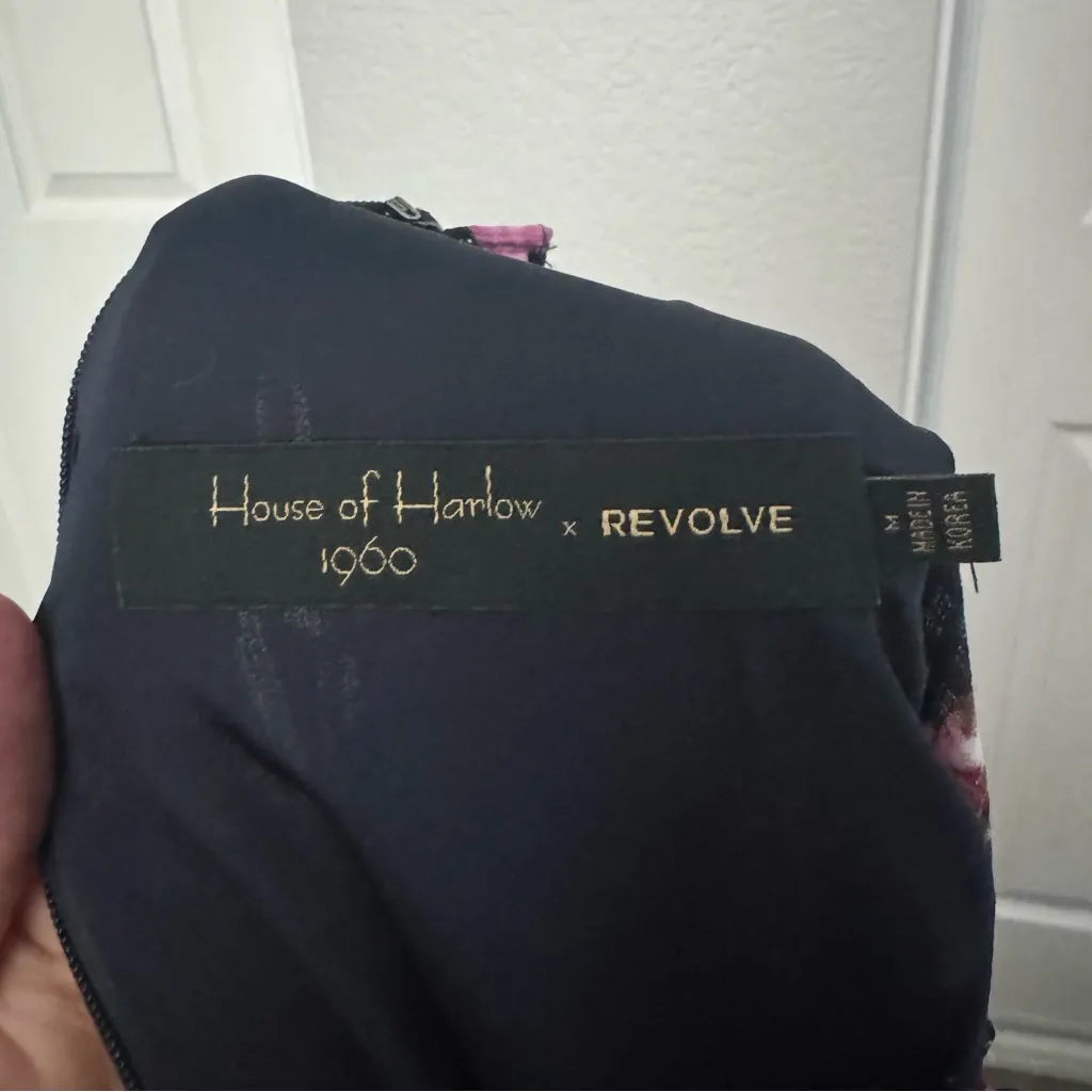 House of Harlow 1960 X REVOLVE • Mini Dress • Long Sleeve • Navy Floral • Niles Blue Size M - Image 13