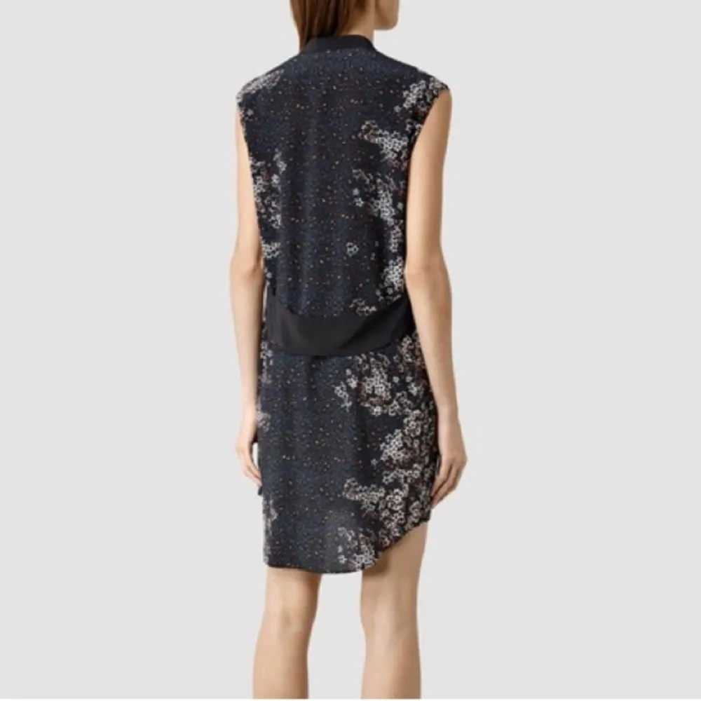 ALLSAINTS Luna Virgo Animal Print Floral Silk Mini Dress - Image 10