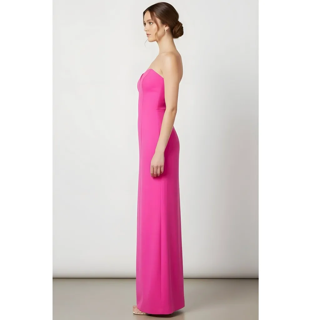 AMANDA UPRICHARD Cherri Strapless Gown, Hot Pink, Large - Image 6