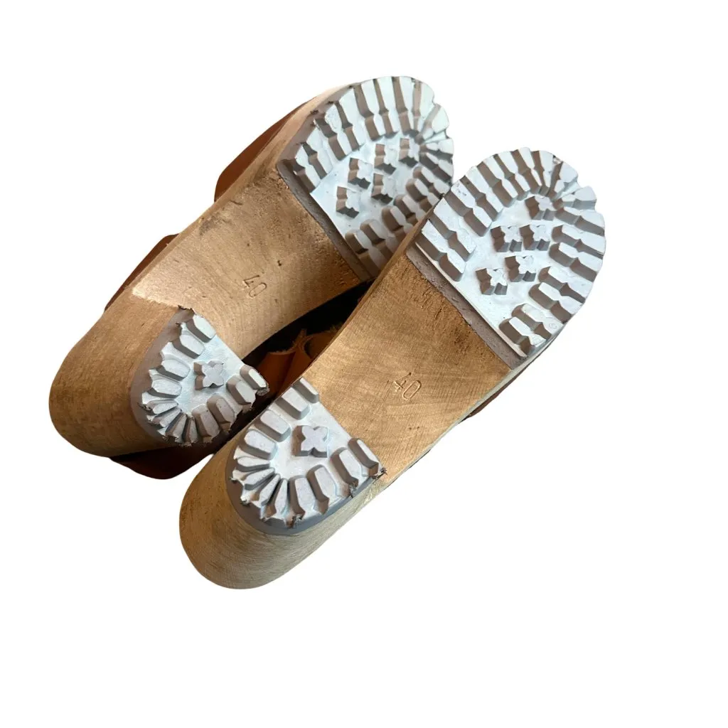 Mia Abba Lug Sole Clogs Closed Toe Leather Loafers Shoes Size 40 10 NIB NEW - Image 8