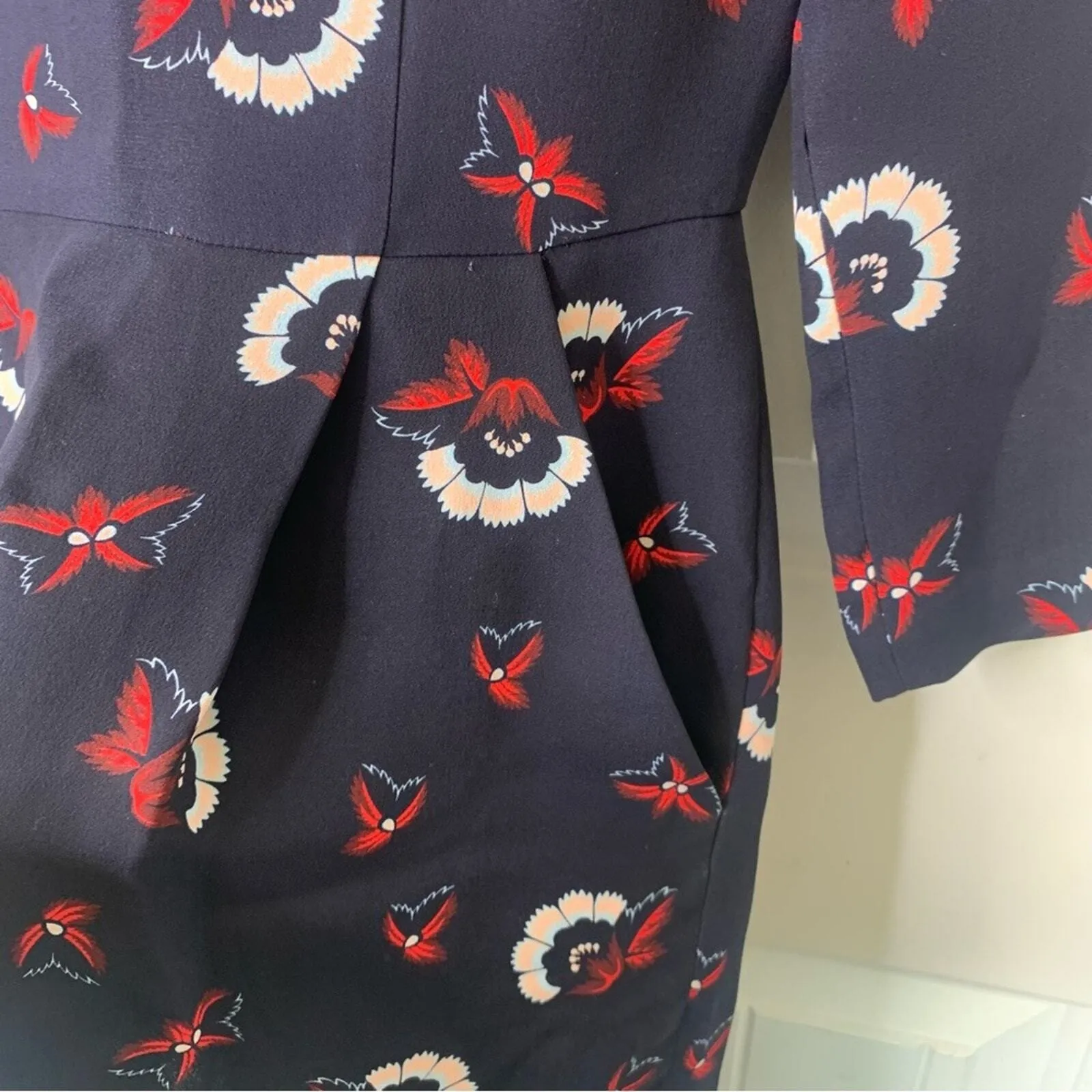 ALC floral silk Tordi shift dress size 0‎ - Image 6