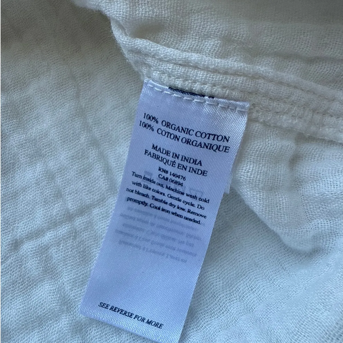 FAHERTY Dream Desmond Organic Cotton Top In White Size Medium - Image 8