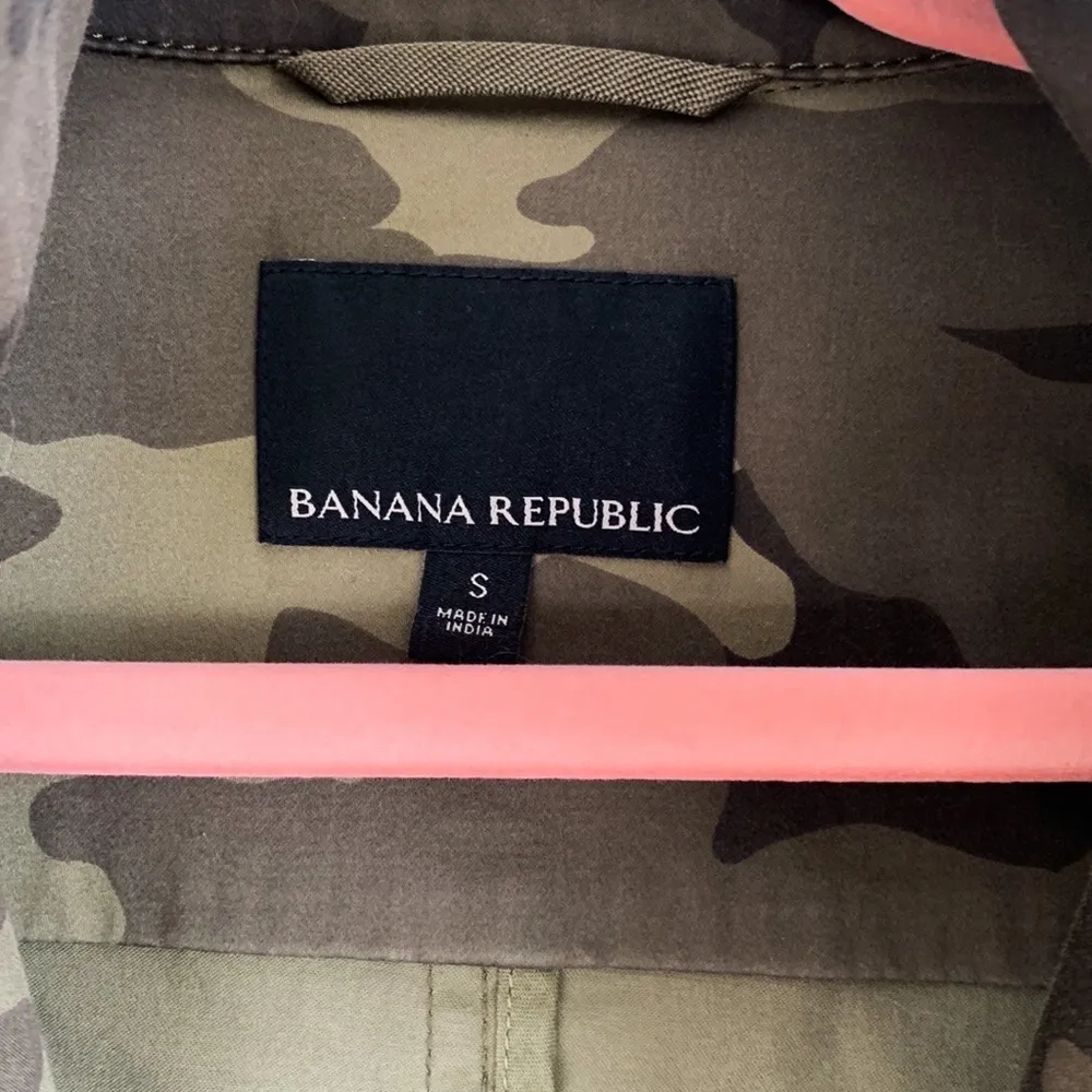 Banana Republic Oversized Camo Military Army Jacket Small - Image 10