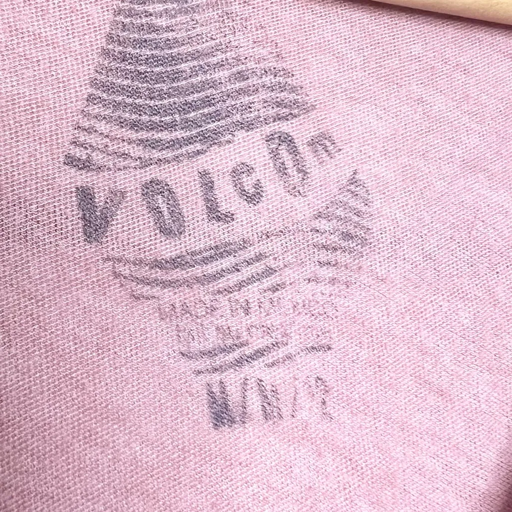 Volcom Dusty Rose Mustache Sunglasses Love Graphic V Neck T-Shirt Size Medium - Image 7