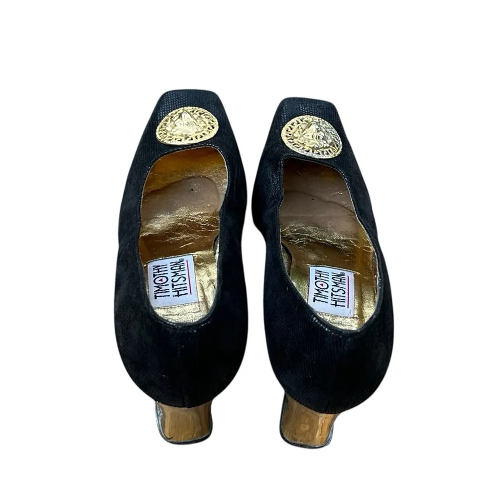 Vintage 1980’s Timothy Hitsman heels Gold Size 6 - Image 6