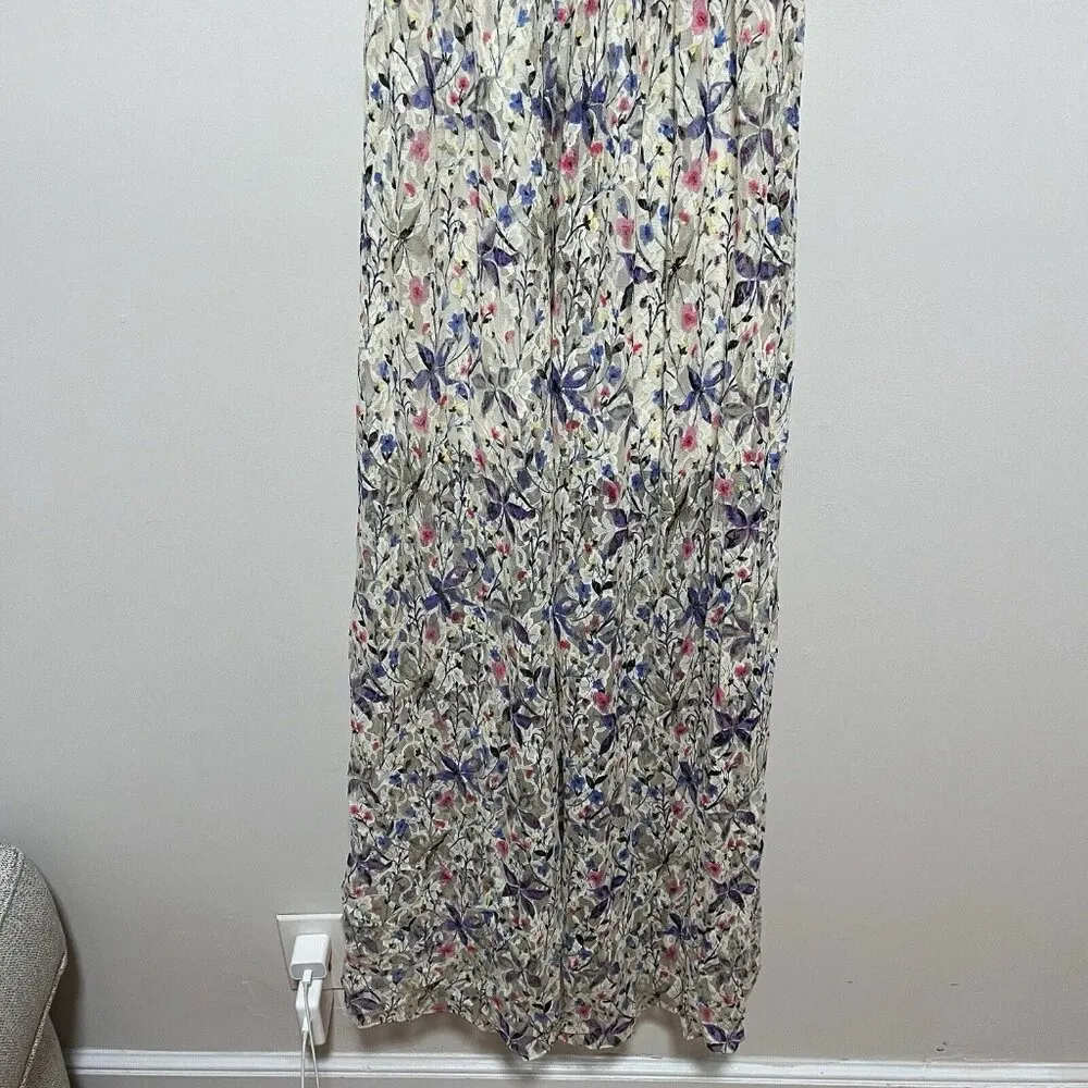 Free‎ People Cherry Blossom Sheer Mesh Maxi Gown Dress Size 4 - Image 5