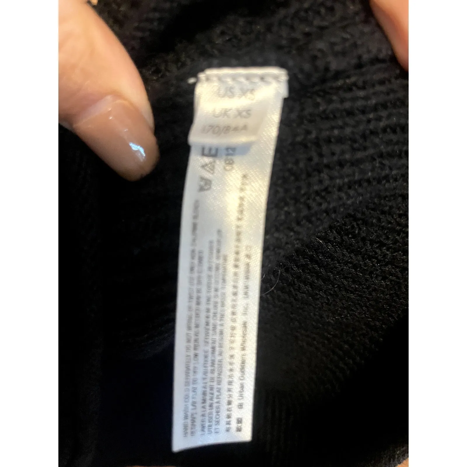 FP BEACH Free People Nikki Sweater Knit Dress Patch Pockets Black Size XS - Image 4