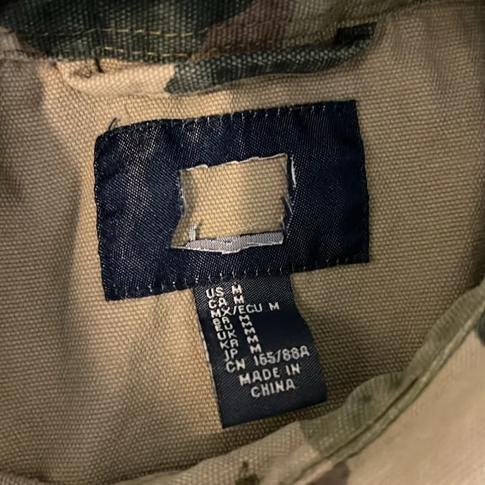 One of a kind Handmade camo print cropped jacket with released hem, Cotton,M - Image 4