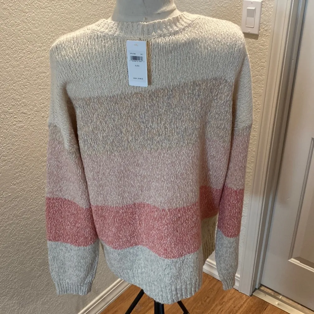 Splendid Marled Colorblock Knit Crew Neck Pullover Sweater NWT Sz XL Cotton - Image 3