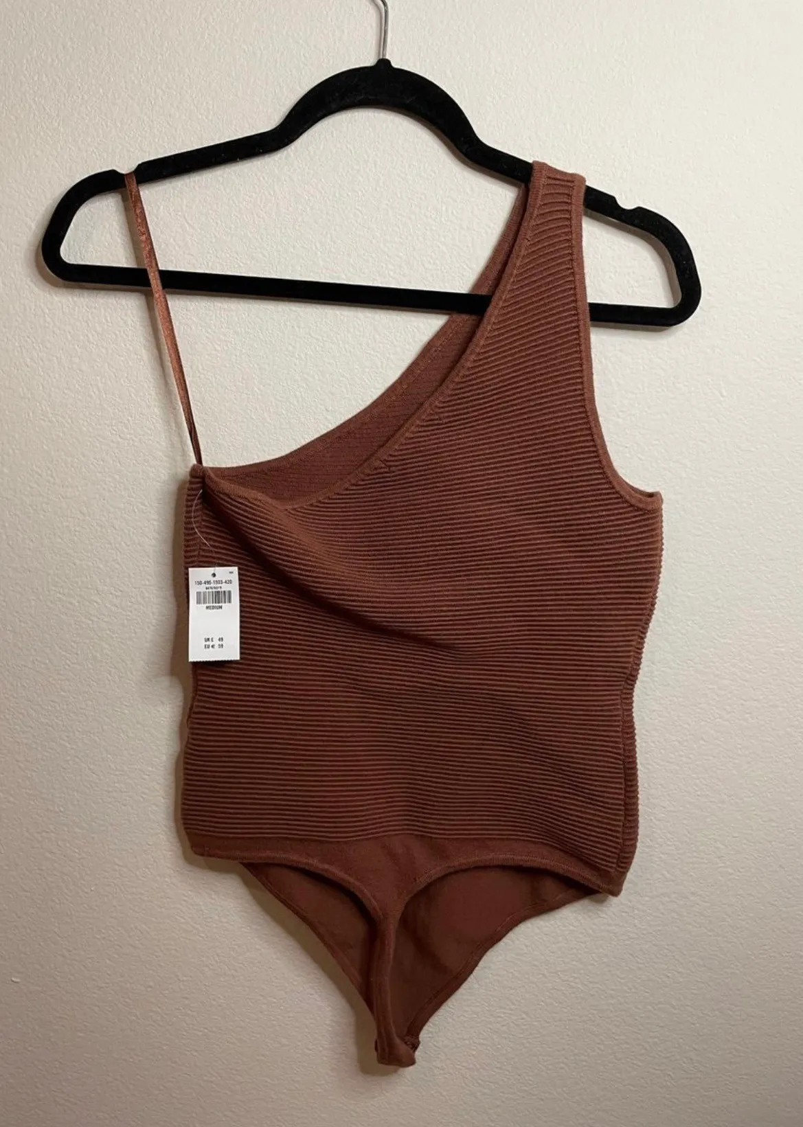 Knit One Shoulder Bodysuit NWOT - Image 2