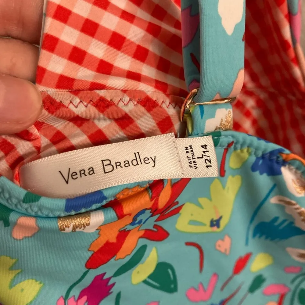 Vera Bradley Tankini Swim Top - Size L (12/14) - Image 3