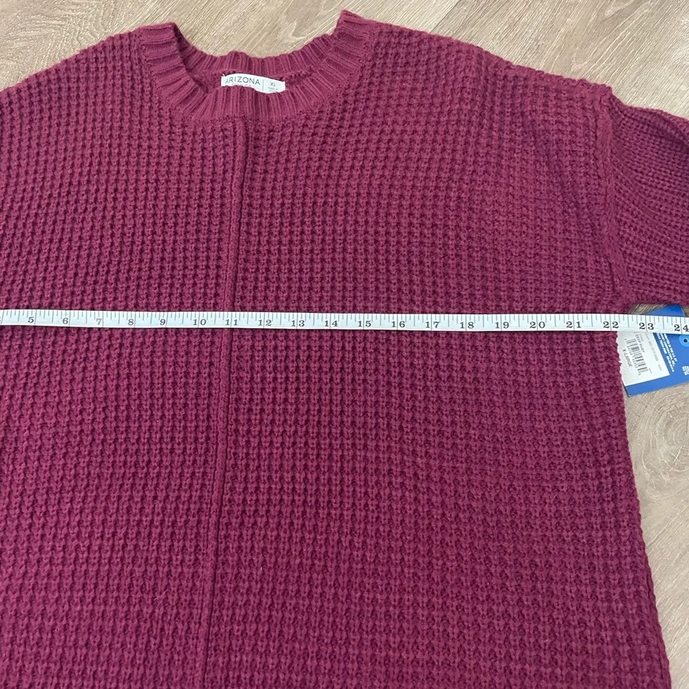 Arizona Jean Co NEW burgundy Long Length Knit Sweater NWT ~ Women’s Size XL - Image 13