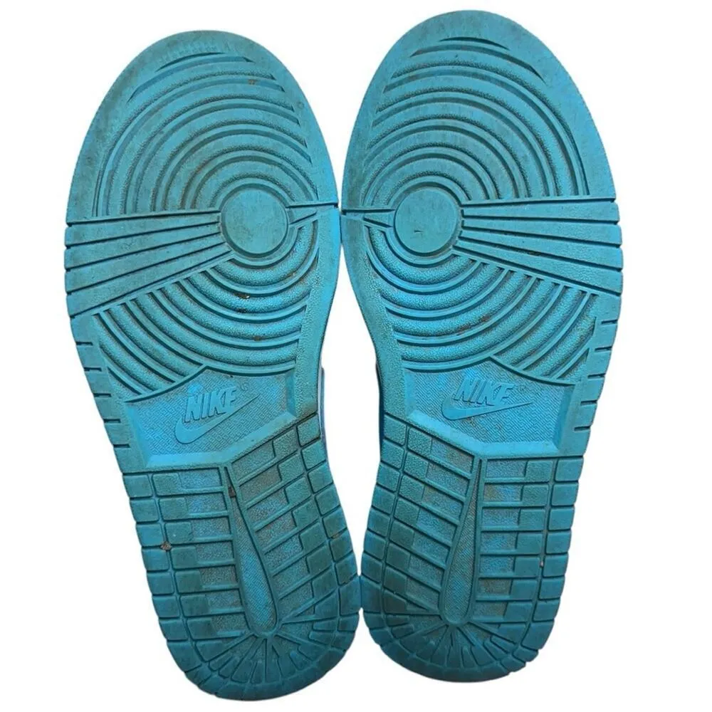 Nike Women’s Size 7 White Powder Blue Air Jordan 1 Mid Sneakers BQ6472-114 - Image 9