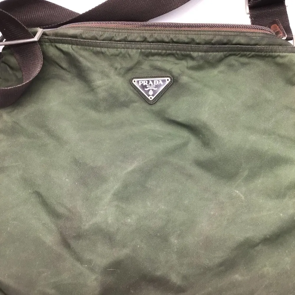 Prada  authentic green nylon shoulder bag - Image 6
