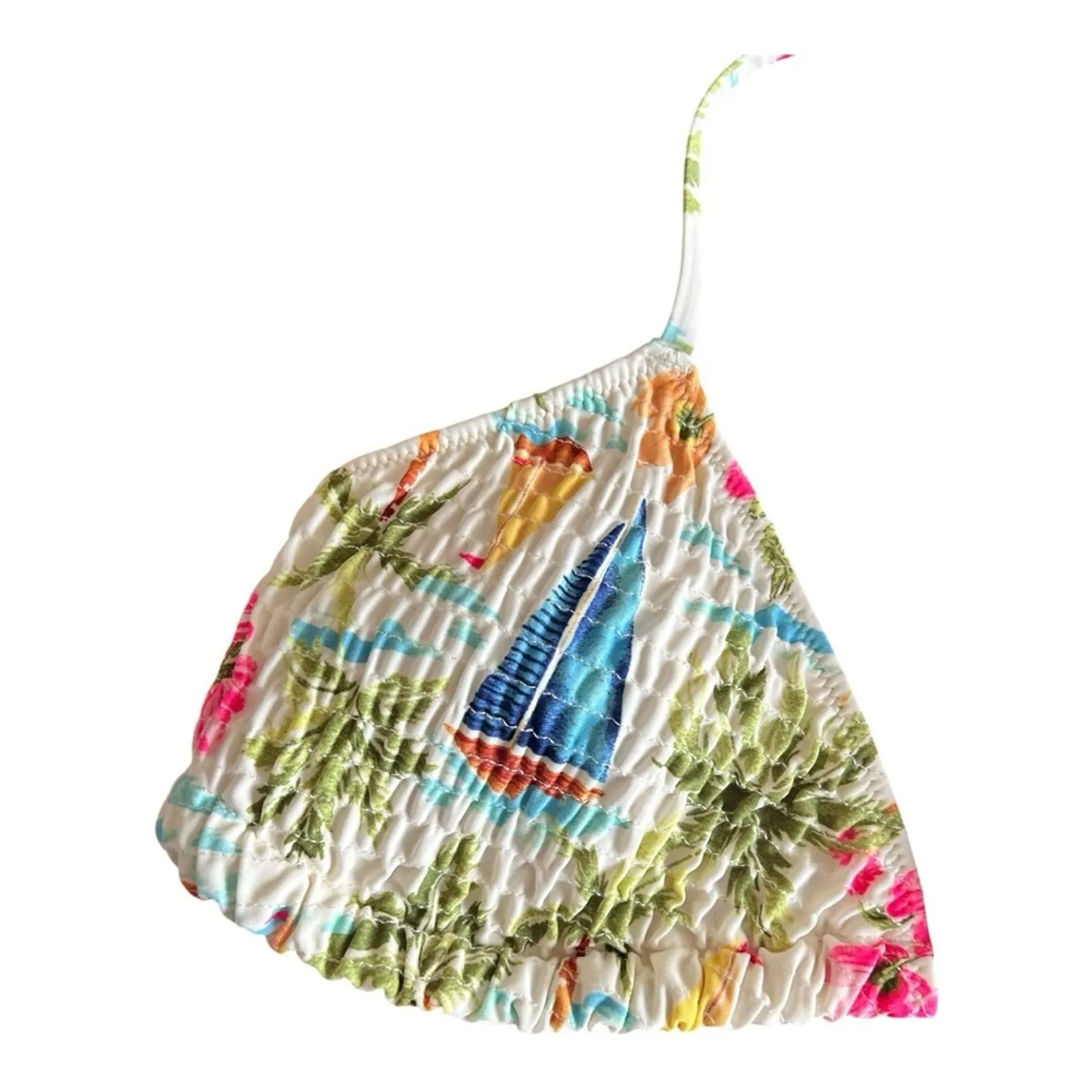 Tropical crinkled bikini set Size Medium - Image 4