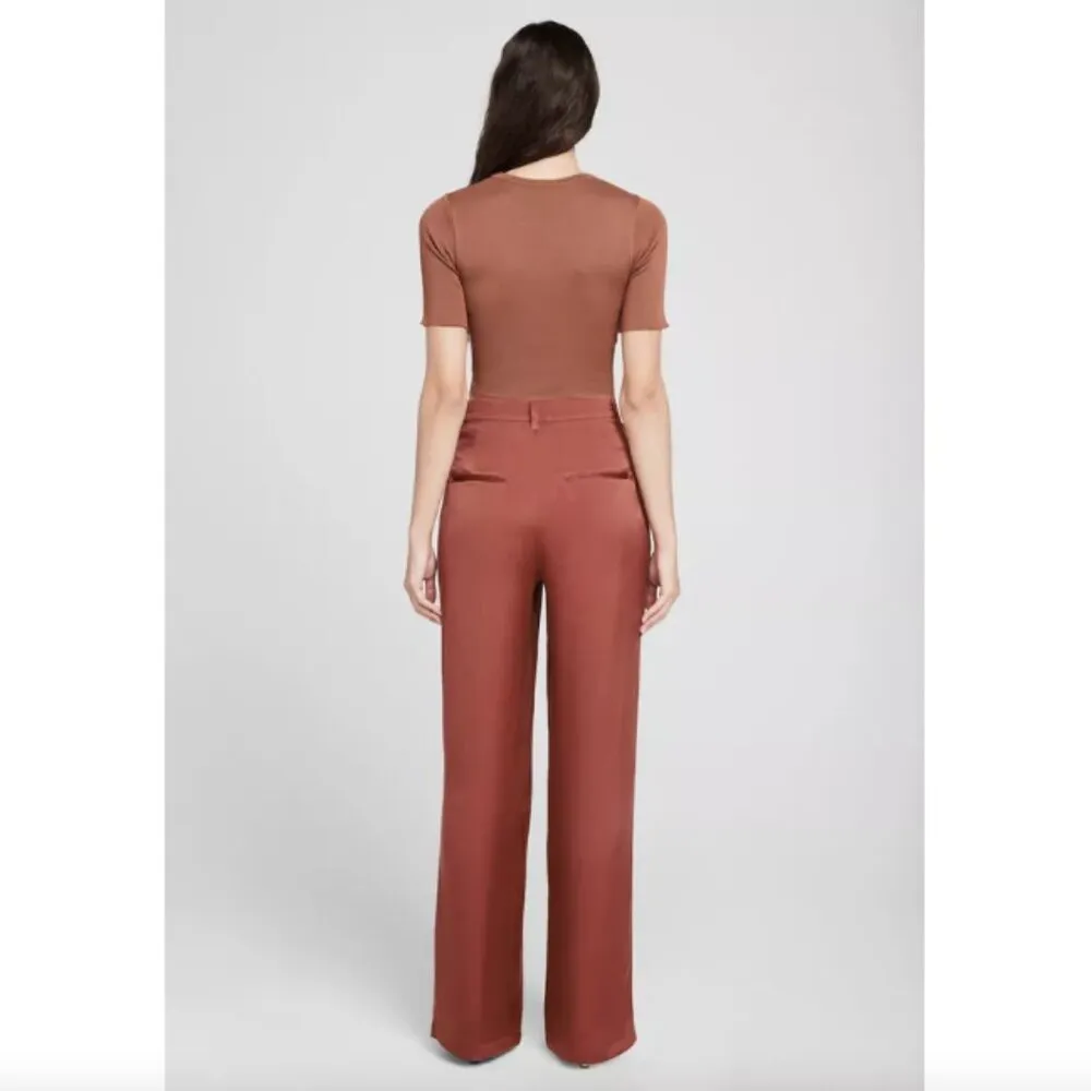 Anine Bing Carrie Pant in Silk Terracotta - Image 2