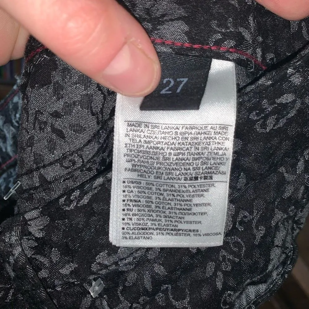 Banana Republic 27 black & gray brocade normcore jeans - Image 3