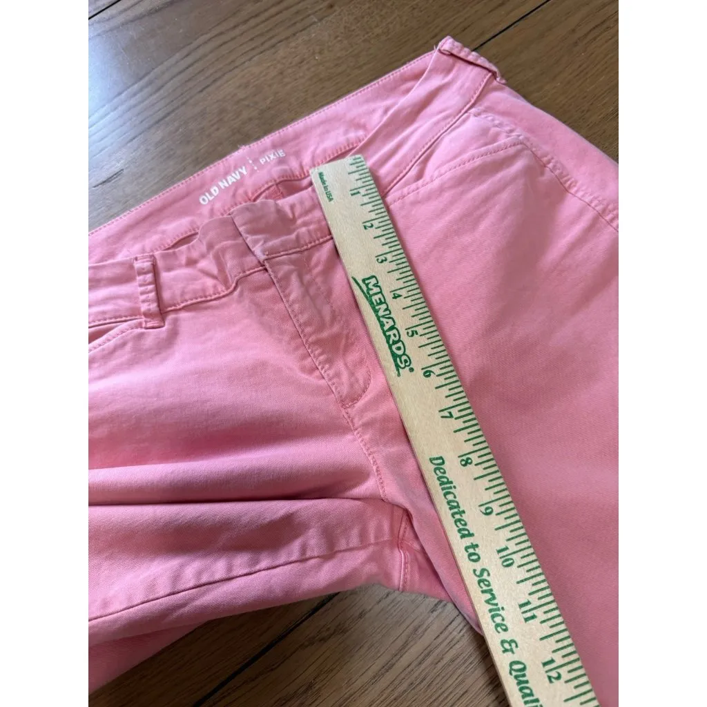 Old Navy Pixie Chino Pants Size‎ 4 Rainer Cherry Modern Stretch Summer Spring - Image 5