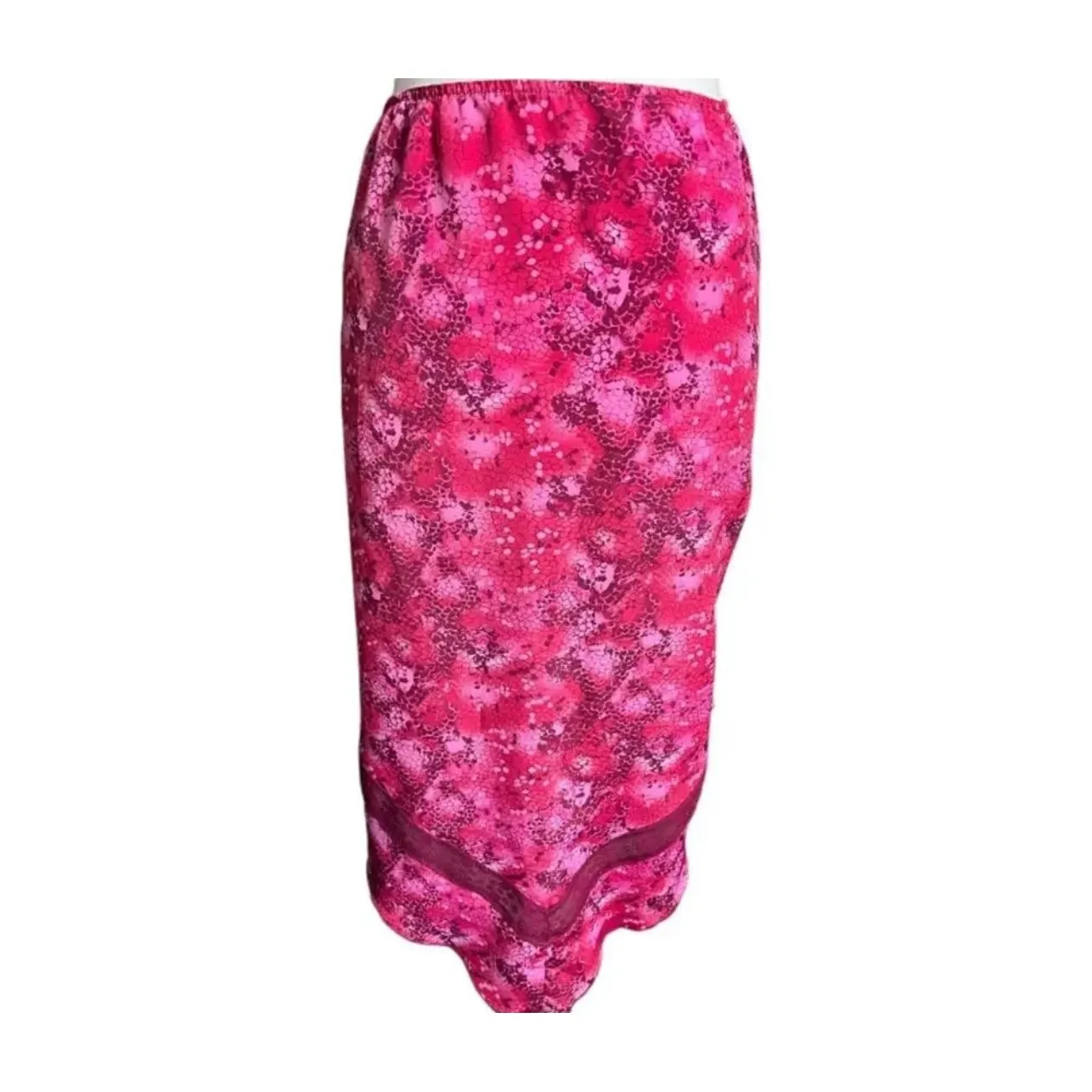 Xhilaration Snakeskin Print Fairycore Asymmetrical Skirt Y2K Lace Trim Size S‎ - Image 6