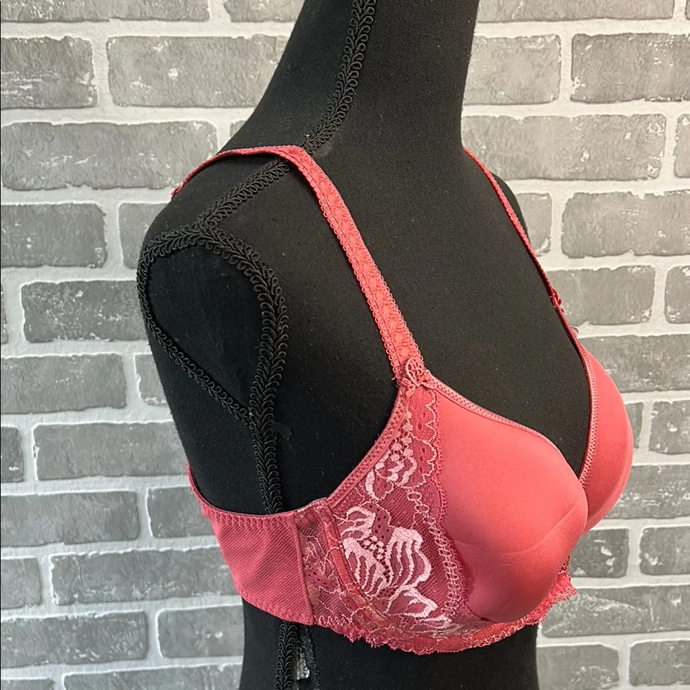 NWT Simone Perele Bretelles Multi Positional Straps‎ Coral Lace Bra 34 E (DD) Pink Size undefined - Image 2